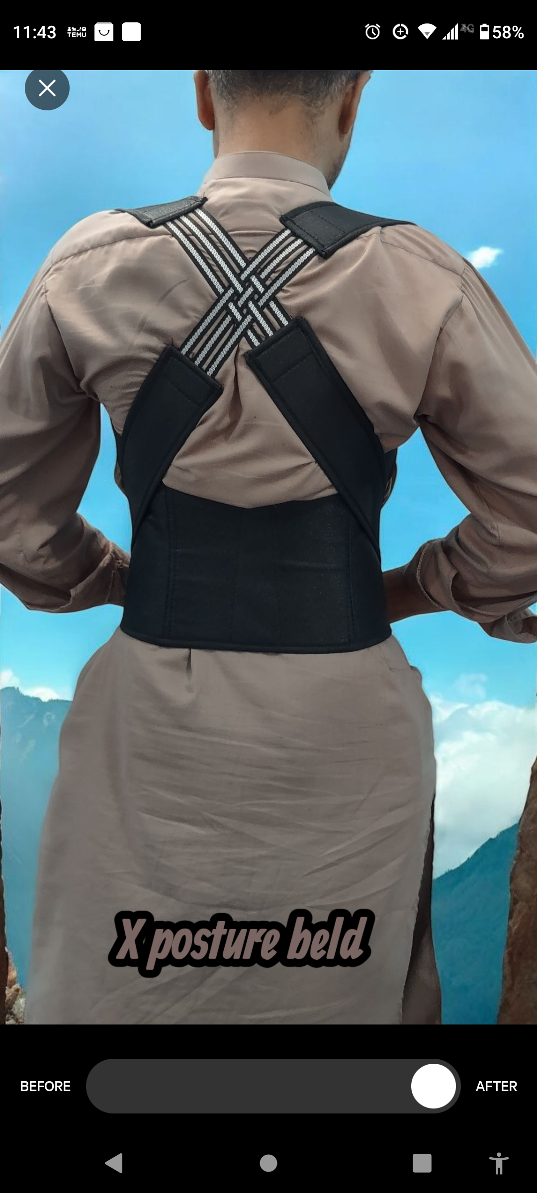 X posture beld