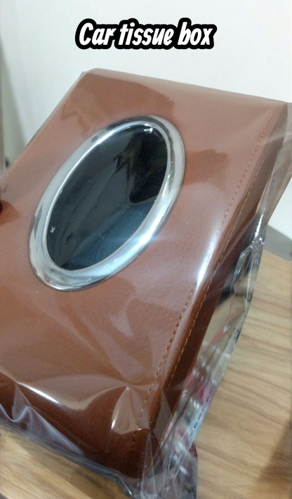 Car tissue box leather product