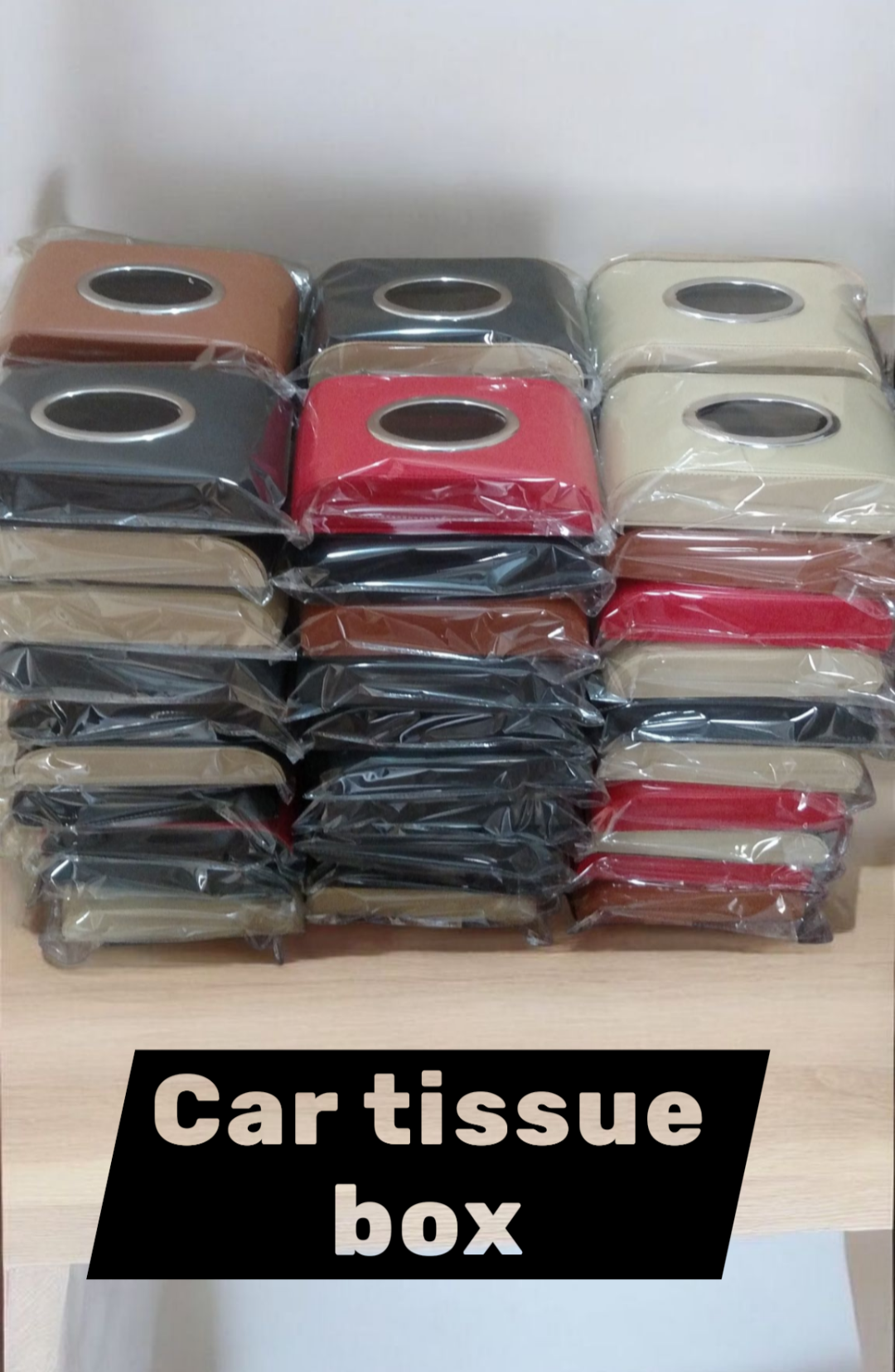 Car tissue box leather product