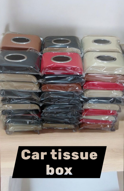 Car tissue box leather product