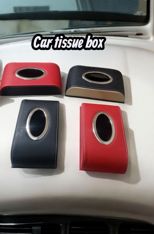 Car tissue box leather product